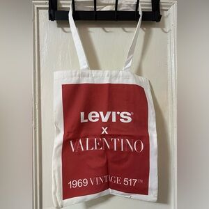 Valentino x Levi's Red and White Tote